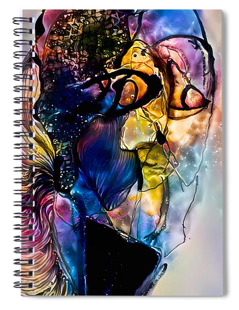 Contemporary Art Spiral Notebook featuring the digital art 109 by Jeremiah Ray