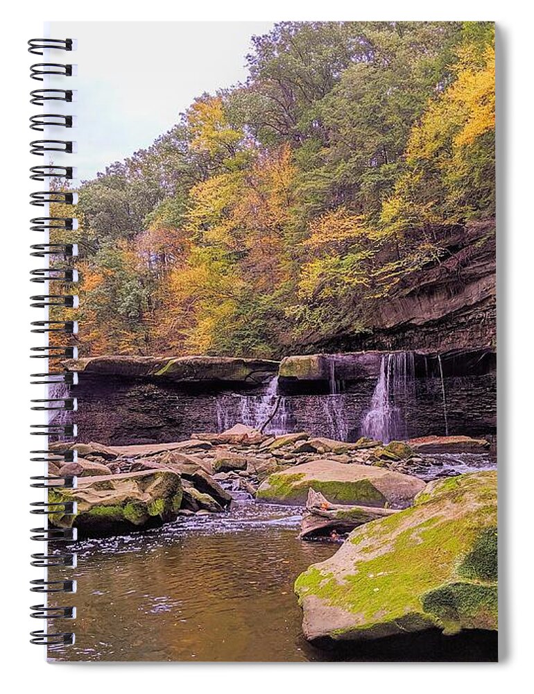  Spiral Notebook featuring the photograph Great Falls by Brad Nellis