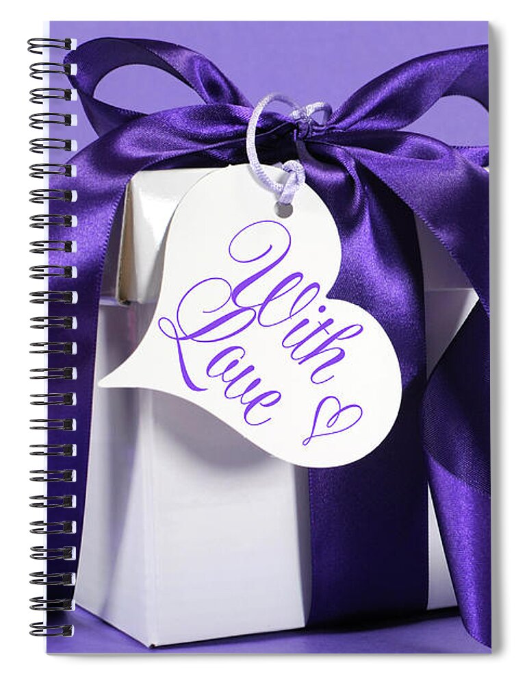 Gift Spiral Notebook featuring the photograph Holiday gift and wrapping #11 by Milleflore Images
