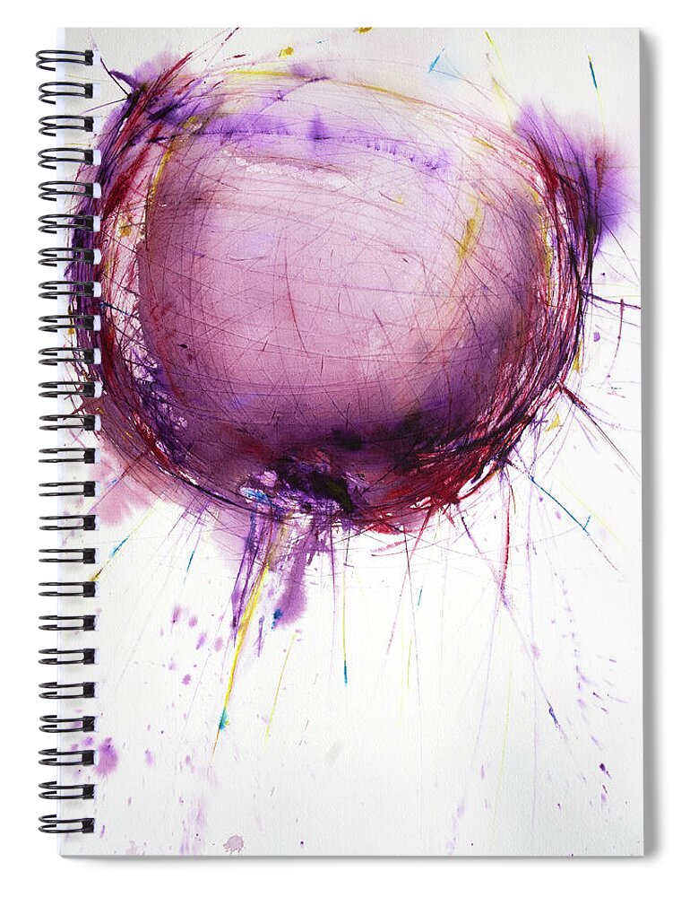  Spiral Notebook featuring the painting 'Web Xoven' by Petra Rau