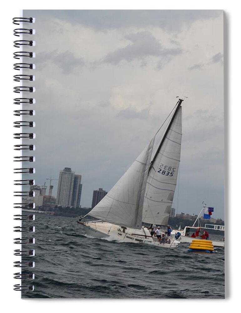  Spiral Notebook featuring the photograph The race #115 by Jean Wolfrum