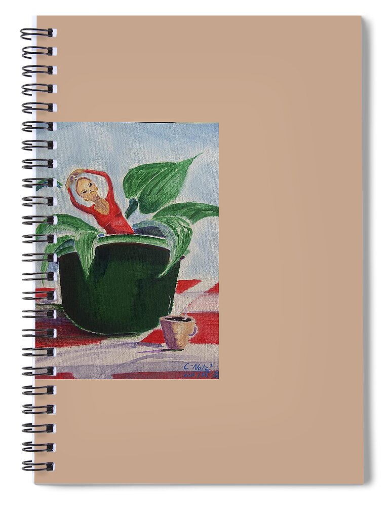 Black Art Spiral Notebook featuring the drawing Untitled 115 by Donald C-Note Hooker