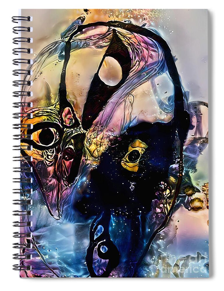Contemporary Art Spiral Notebook featuring the digital art 116 by Jeremiah Ray