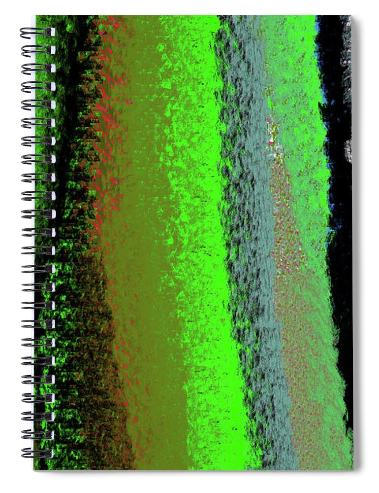  Spiral Notebook featuring the digital art 12-1-2022z by Walter Paul Bebirian