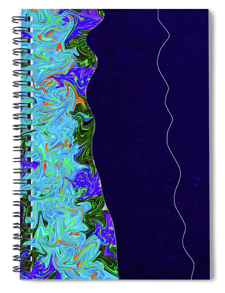 Walter Paul Bebirian: The Bebirian Art Collection Spiral Notebook featuring the digital art 12-11-2010eabcdefghij by Walter Paul Bebirian