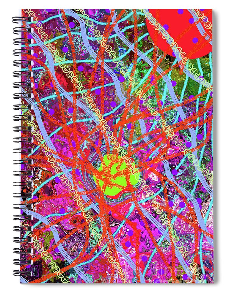 Walter Paul Bebirian: The Bebirian Art Collection Spiral Notebook featuring the digital art 12-18-2011abd by Walter Paul Bebirian
