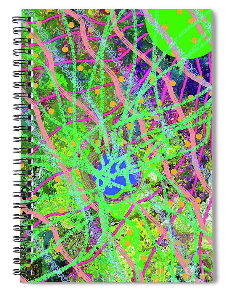 Walter Paul Bebirian: The Bebirian Art Collection Spiral Notebook featuring the digital art 12-18-2011abdefghijklmnopqr by Walter Paul Bebirian