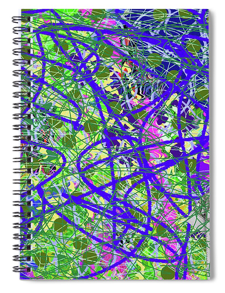 Walter Paul Bebirian: The Bebirian Art Collection Spiral Notebook featuring the digital art 12-18-2011gabcdef by Walter Paul Bebirian