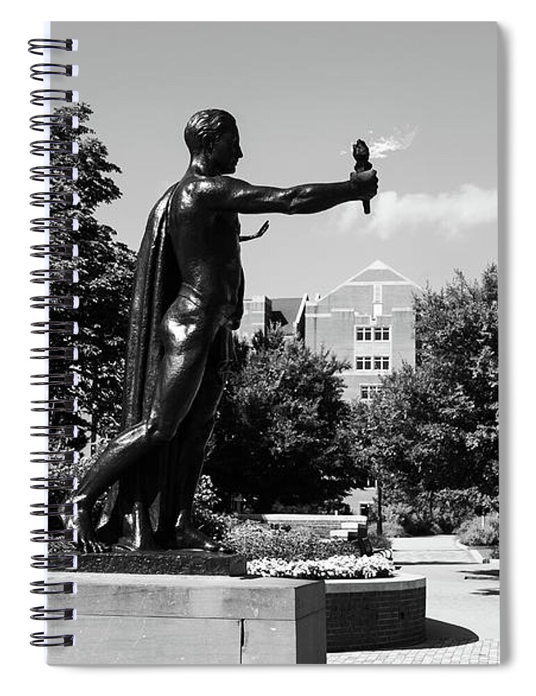 Tennessee Vols Spiral Notebook featuring the photograph University of Tennesse Torchbearer flame by Eldon McGraw
