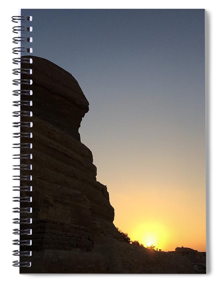 Giza Spiral Notebook featuring the photograph Great Sphinx by Trevor Grassi