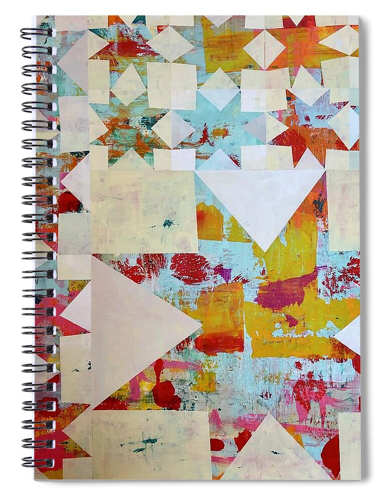 Star Series Spiral Notebook featuring the painting 13 Stars by Cyndie Katz