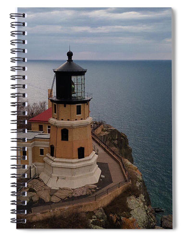 Split Rock Lighthouse Minnesota Spiral Notebook featuring the photograph Split Rock Lighthouse in Minnesota located along Lake Superior #15 by Eldon McGraw