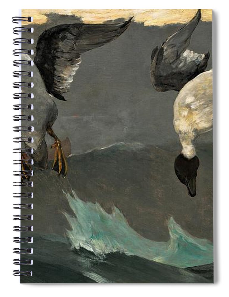 Right Spiral Notebook featuring the painting Right and Left #13 by Winslow Homer