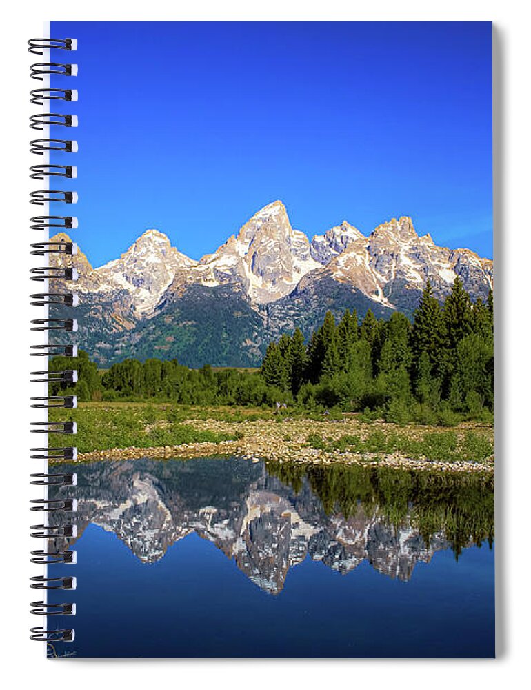 Grand. Teton Spiral Notebook featuring the photograph Grand Teton National Park #18 by Brian Venghous