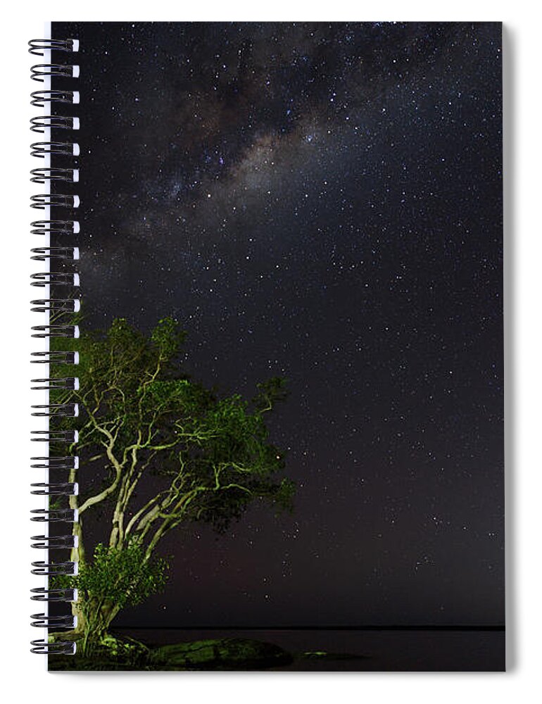 Night Spiral Notebook featuring the photograph 1807astro1 by Nicolas Lombard