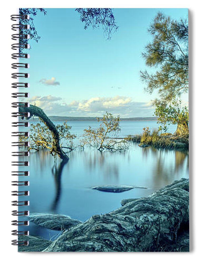 Lake Spiral Notebook featuring the photograph 1807set2 by Nicolas Lombard