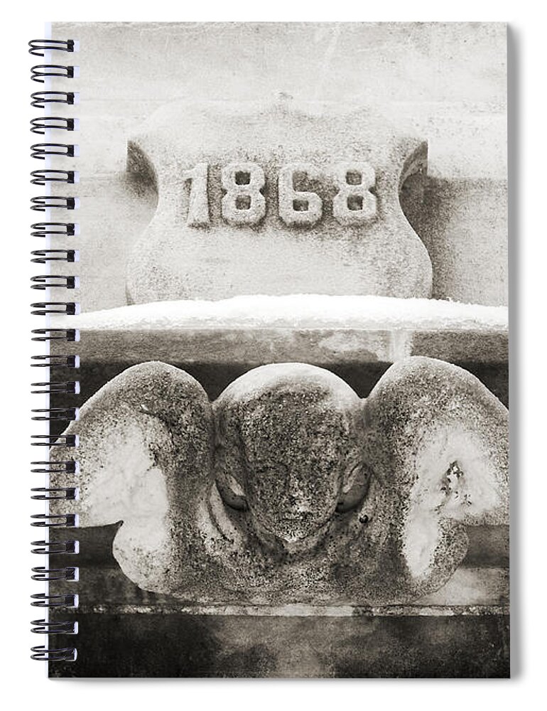1868 Spiral Notebook featuring the photograph 1868 by Dark Whimsy