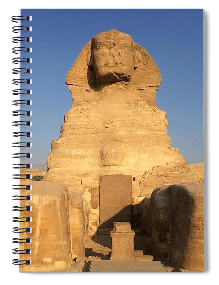 Giza Spiral Notebook featuring the photograph Great Sphinx #19 by Trevor Grassi