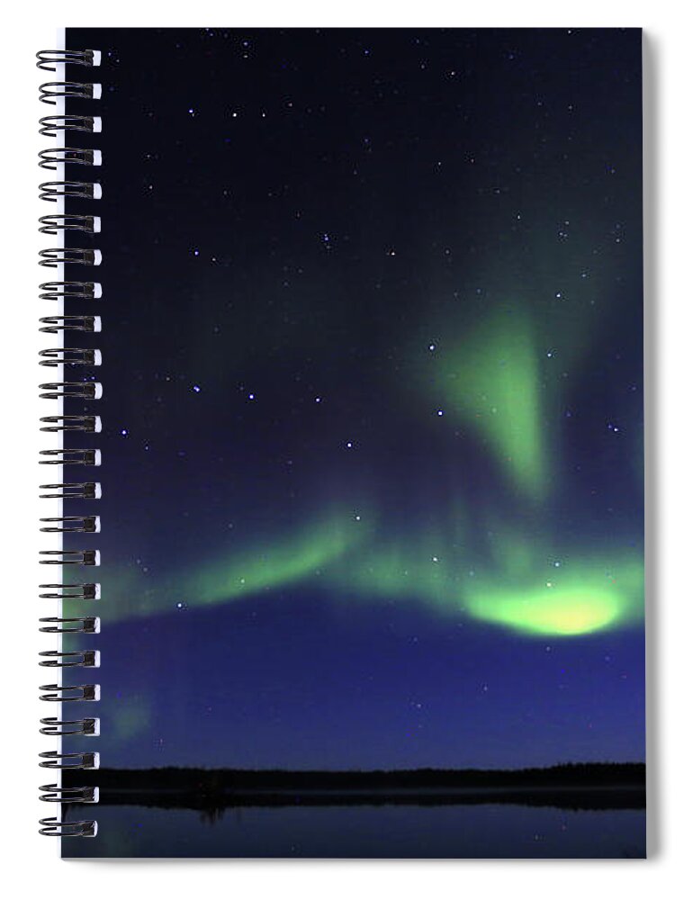 Northern Lights Spiral Notebook featuring the photograph Northern Lights #19 by Shixing Wen