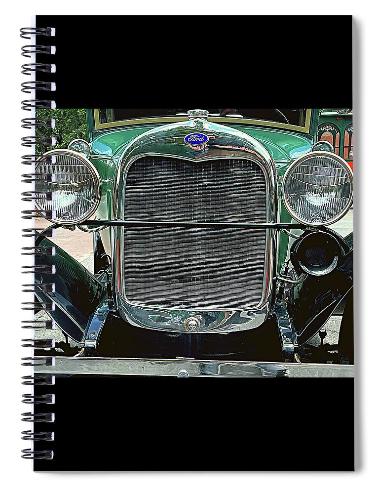 1930 Spiral Notebook featuring the photograph 1930 Model A by Lee Darnell