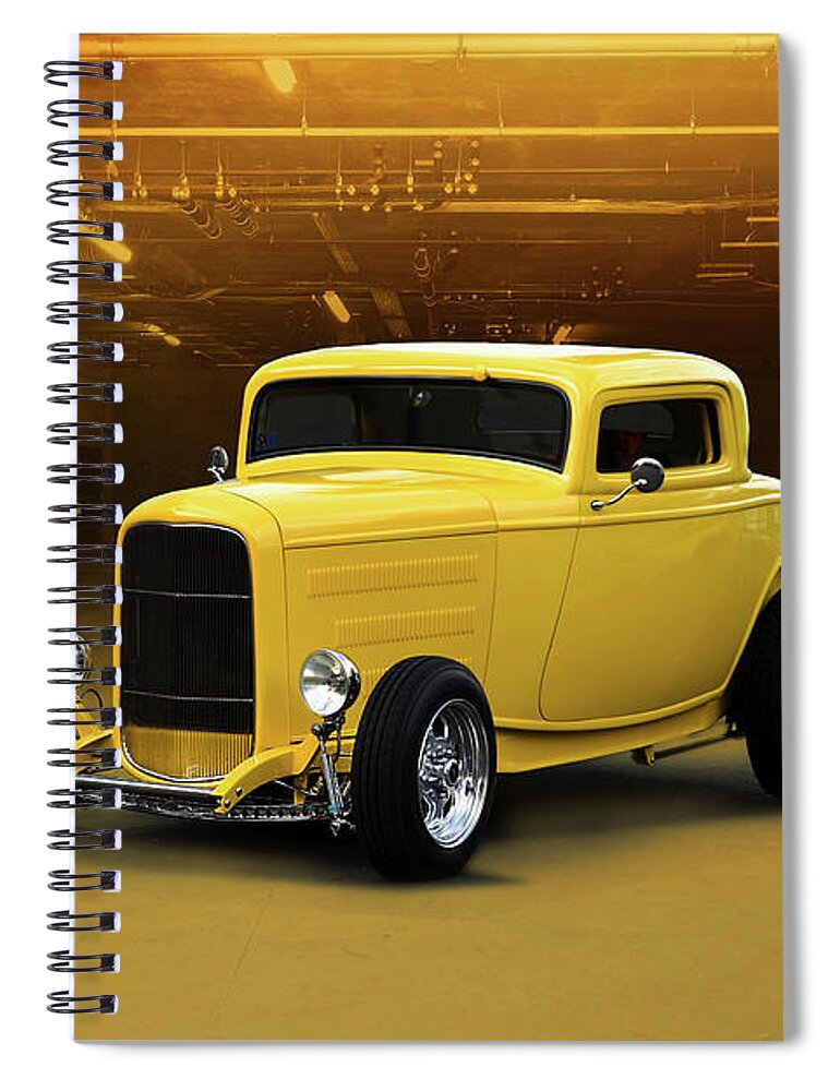 1932 Ford Coupe Spiral Notebook featuring the photograph 1932 Ford 'Chopped HiBoy' Coupe by Dave Koontz