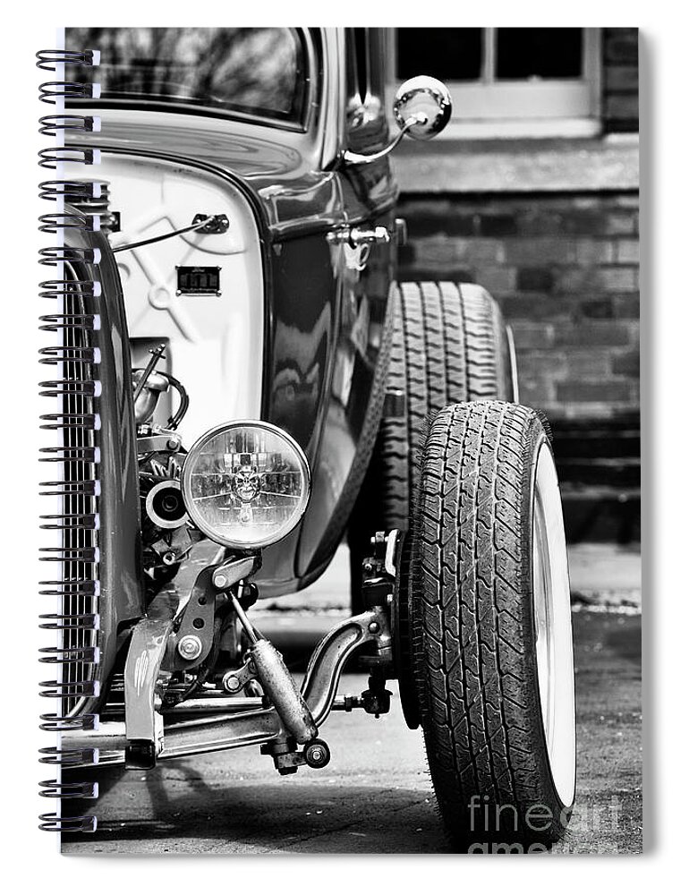 1932 Spiral Notebook featuring the photograph 1932 Hot Rod Monochrome by Tim Gainey