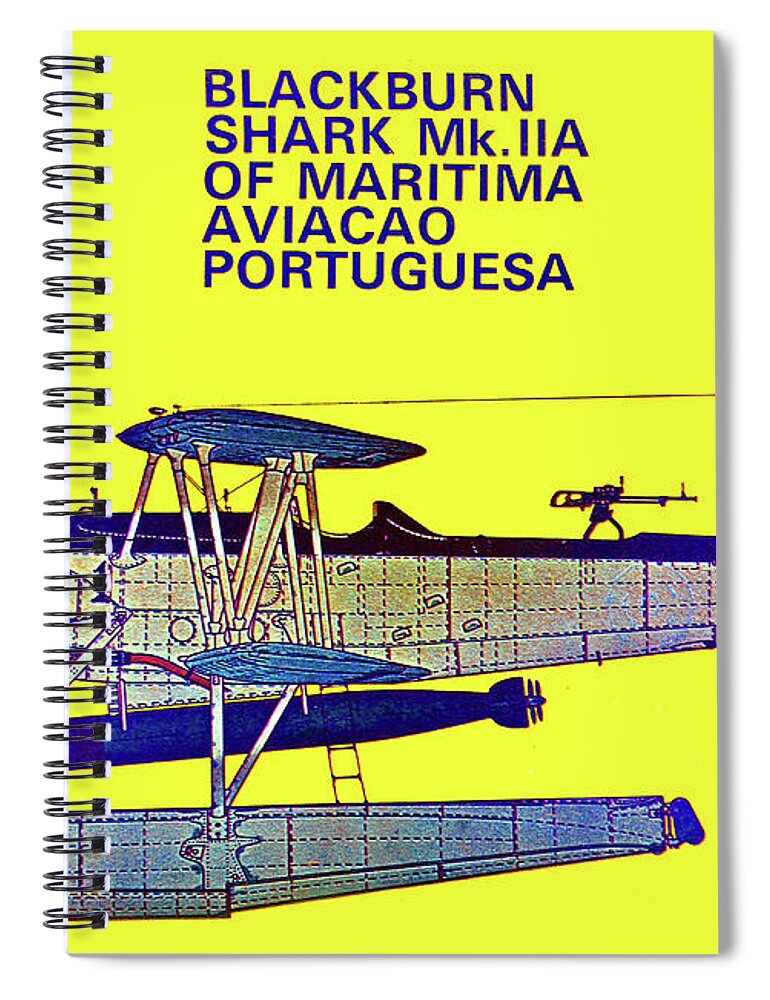 1933 Blackburn Shark Torpedo Bomber Spiral Notebook featuring the photograph 1933 Blackburn torpedo bomber by David Lee Thompson