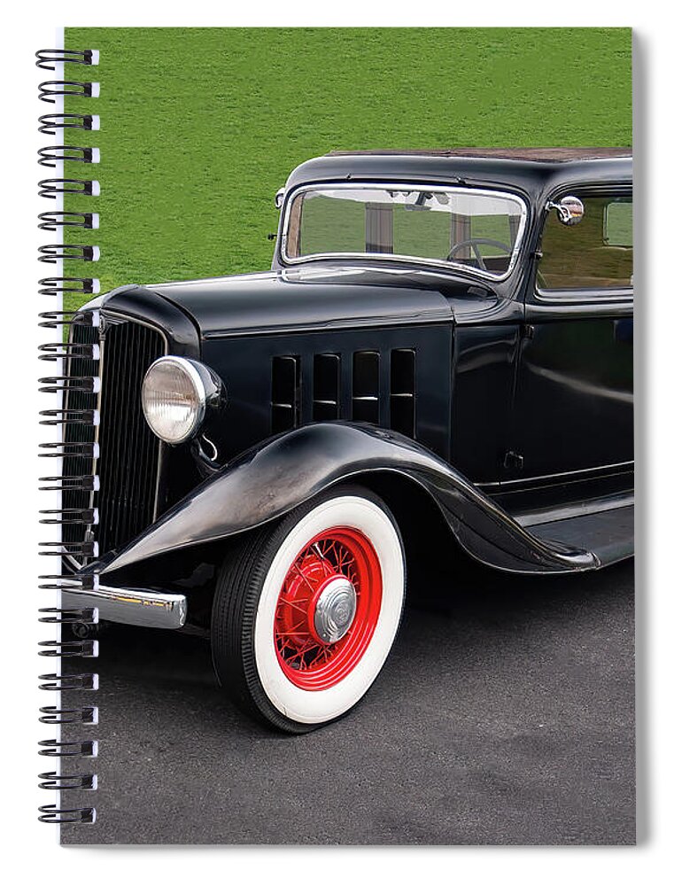 1934 Reo Flying Cloud Spiral Notebook featuring the photograph 1934 REO Flying Cloud by Flees Photos