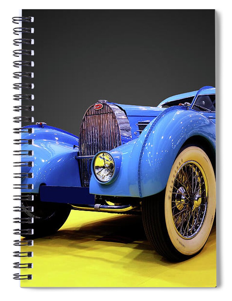 Bugatti Spiral Notebook featuring the photograph 1935 Bugatti Type 57 Aerolithe by Peter Kraaibeek