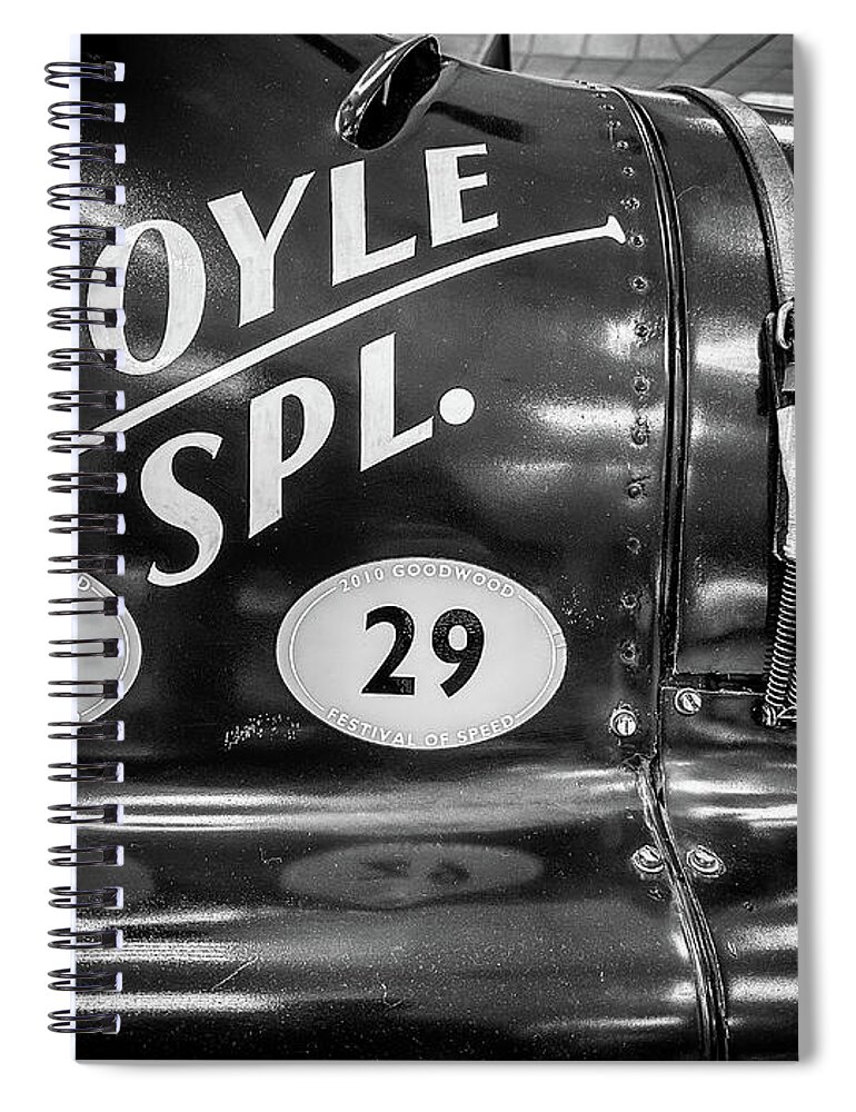 Svra Spiral Notebook featuring the photograph 1938 Maserati 8 C.T.F by Josh Williams