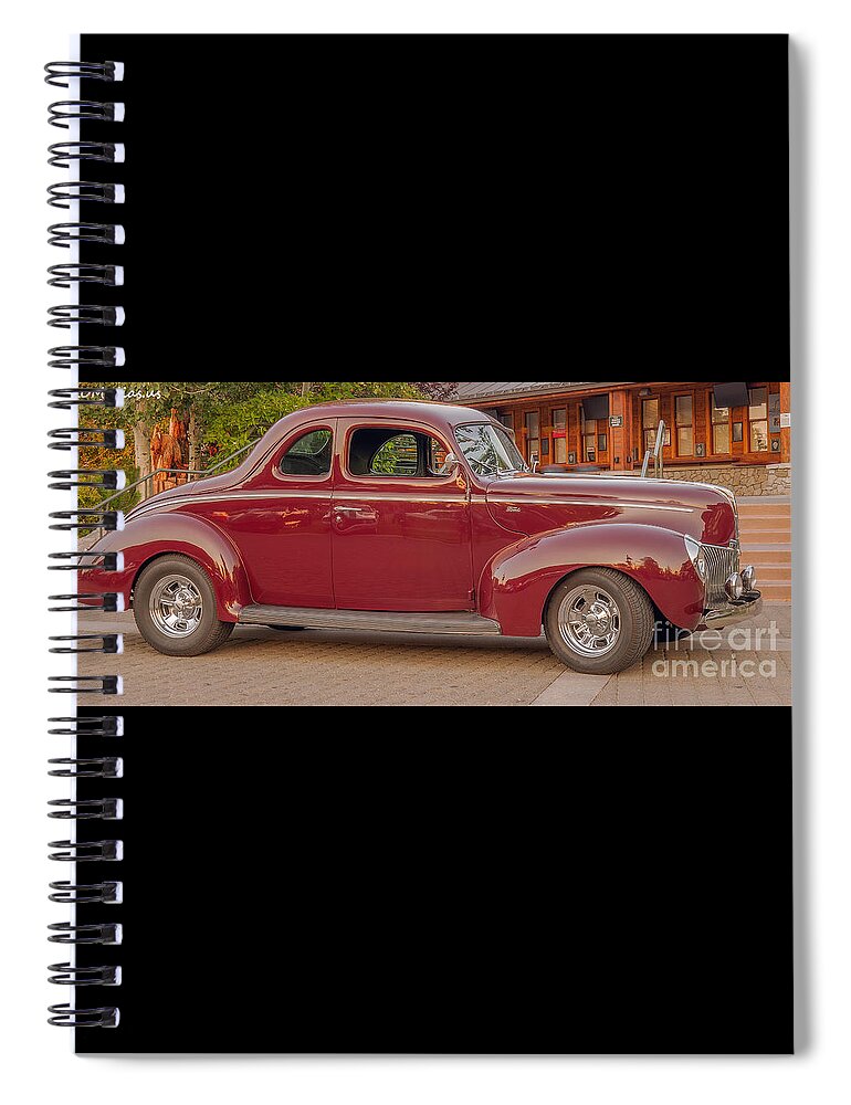 Ford Motor Company Spiral Notebook featuring the photograph 1940 Ford model 48 coupe by PROMedias US