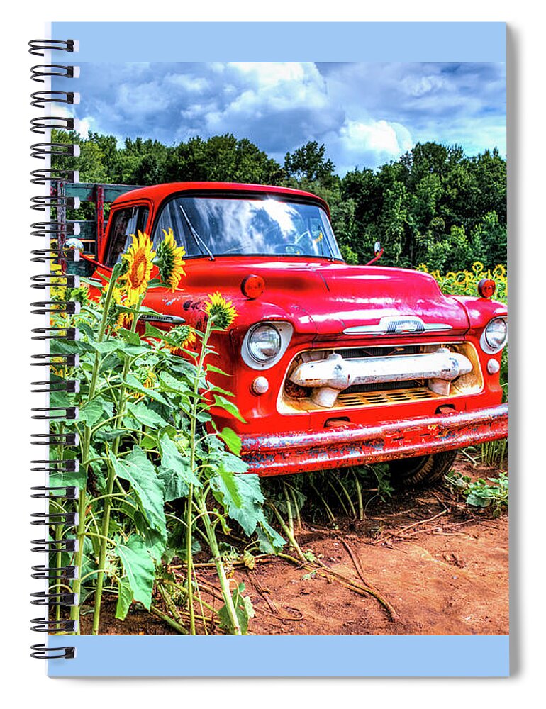 1957 6400 Spiral Notebook featuring the photograph 1957 Chevy Truck by Anthony Sacco
