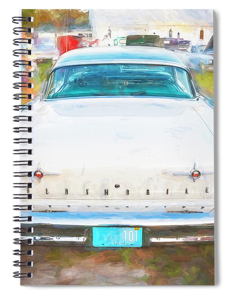 1958 Oldsmobile 98 Coupe Spiral Notebook featuring the photograph 1958 Oldsmobile 98 Coupe X125 by Rich Franco