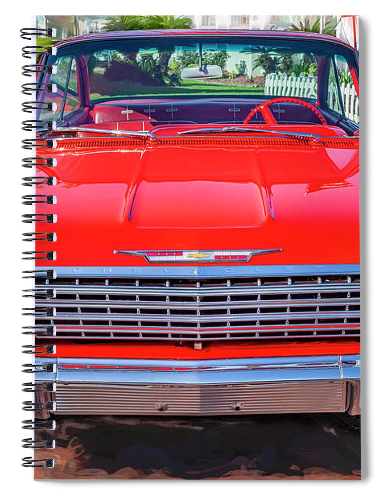 1962 Chevrolet Bel Air 409 Spiral Notebook featuring the photograph 1962 Chevrolet Bel Air 409 X134 by Rich Franco