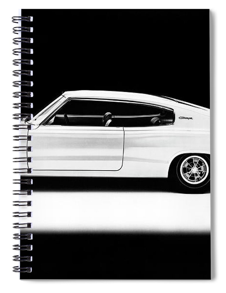 1960s Spiral Notebook featuring the photograph 1965 Dodge Charger II by Underwood Archives