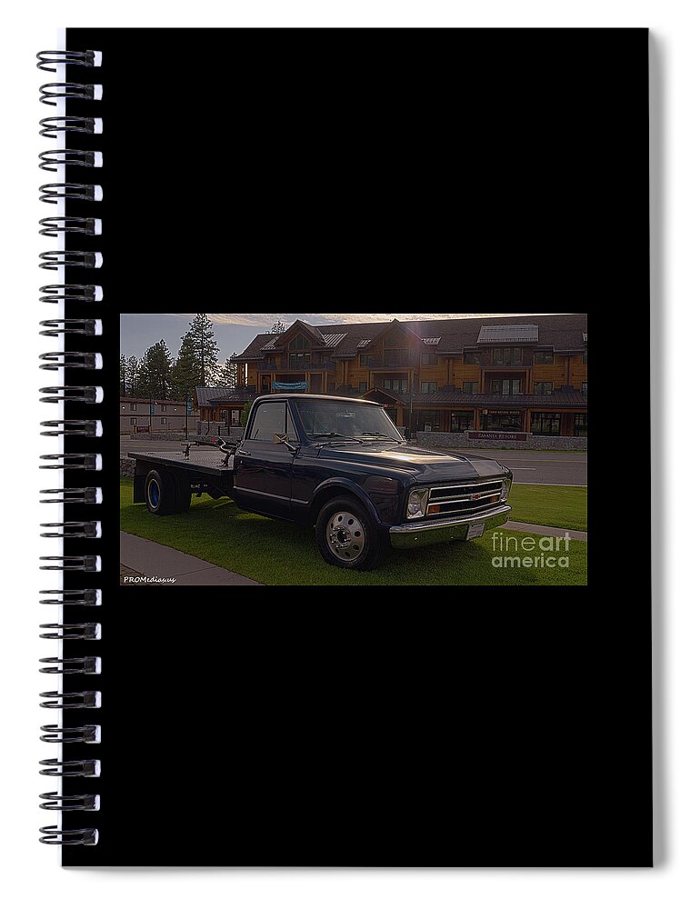 South Lake Tahoe Spiral Notebook featuring the photograph 1967 Chevrolet C30 dually flatbed truck by PROMedias US