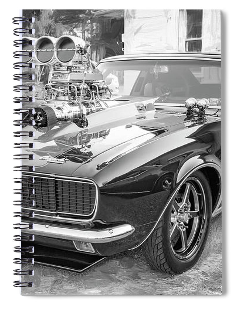 1968 Chevrolet Camaro Dragster 427 Spiral Notebook featuring the photograph 1968 Chevrolet Camaro Dragster 427 X143 by Rich Franco
