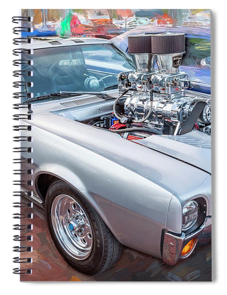 1968 Silver Amc Amx Spiral Notebook featuring the photograph 1968 Silver AMC AMX X103 by Rich Franco
