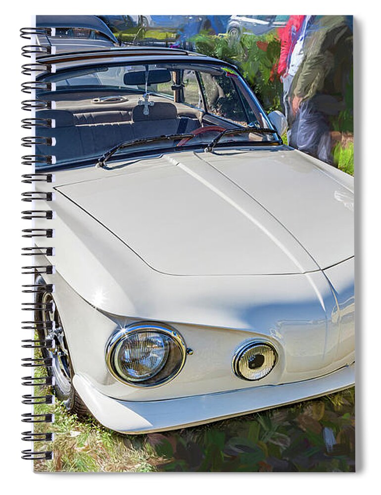 1968 Volkswagen Karmann Ghia T34 Coupe Spiral Notebook featuring the photograph 1968 Volkswagen Karmann Ghia T34 Coupe X102 by Rich Franco