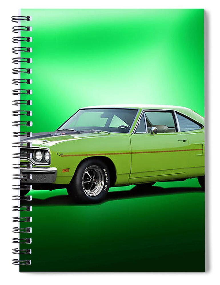 1970 Plymouth Roadrunner 440 Spiral Notebook featuring the photograph 1970 Plymouth Roadrunner 440 by Dave Koontz