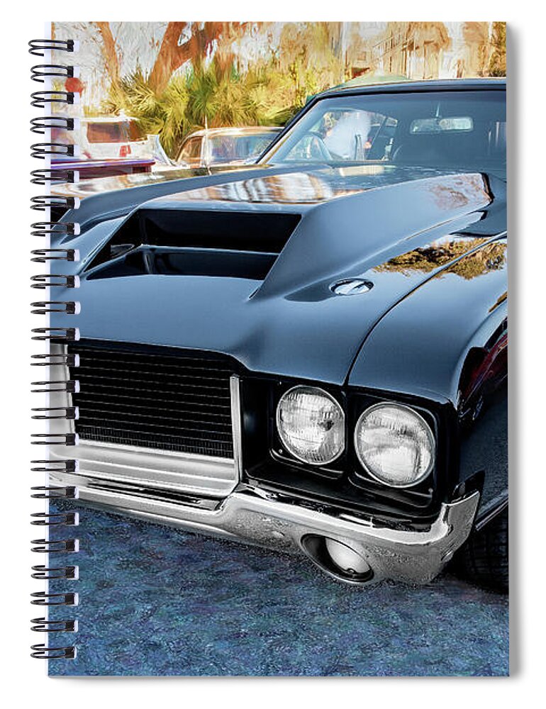 1972 Oldsmobile 442 Spiral Notebook featuring the photograph 1972 Oldsmobile 442 X128 by Rich Franco