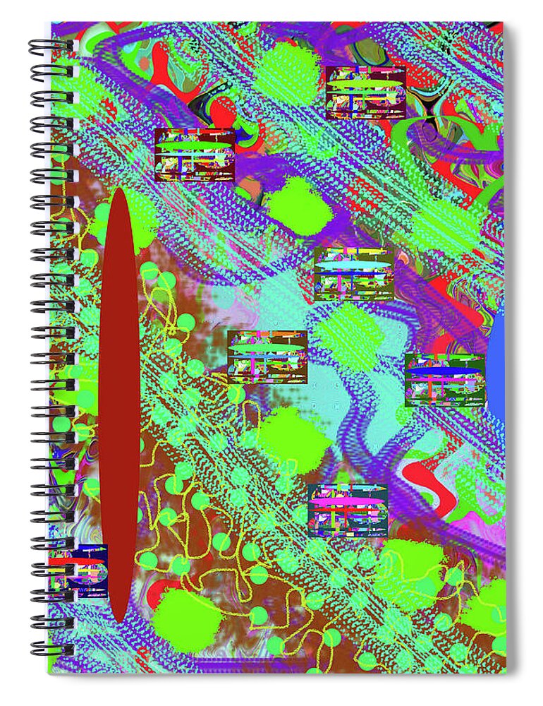 Walter Paul Bebirian; The Bebirian Art Collection Spiral Notebook featuring the digital art 2-3-2012abcdefghijklmnop by Walter Paul Bebirian