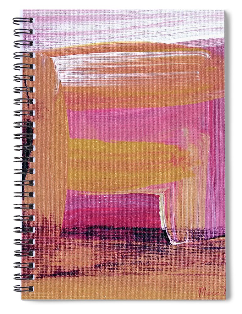 Abstract Spiral Notebook featuring the painting Abstract by Maria Meester