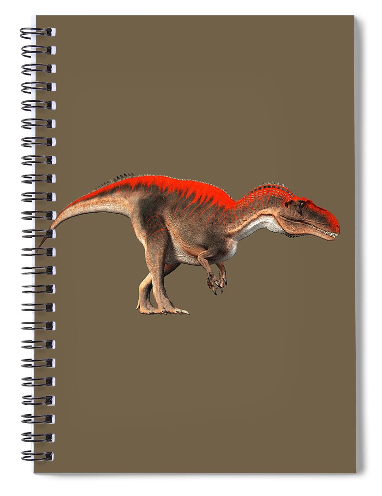 Acrocanthosaurus Spiral Notebook featuring the digital art Acrocanthosaurus #2 by Daniel Eskridge