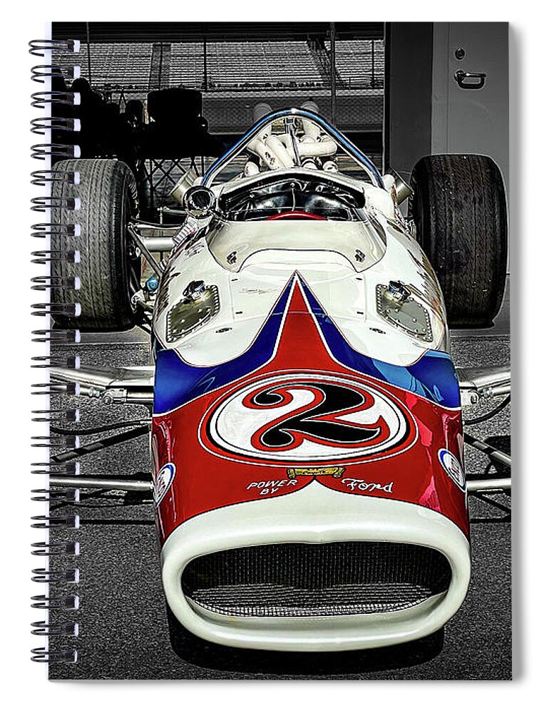  Spiral Notebook featuring the photograph 2 at Indy by Josh Williams