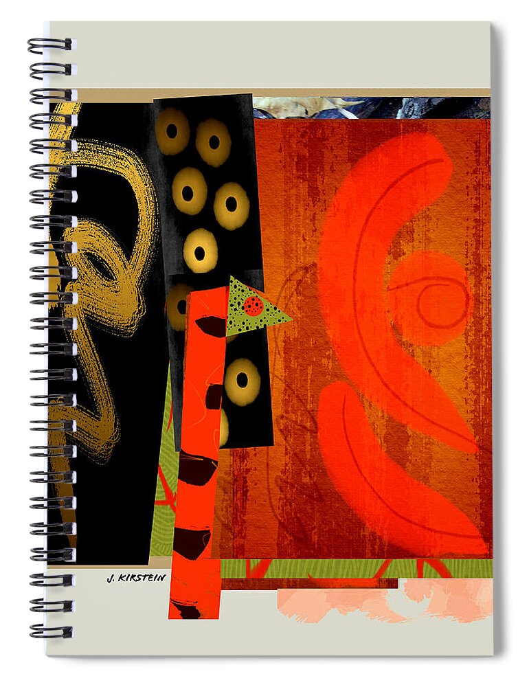 Giclee Prints Spiral Notebook featuring the digital art Balancing Act 4 #2 by Janis Kirstein