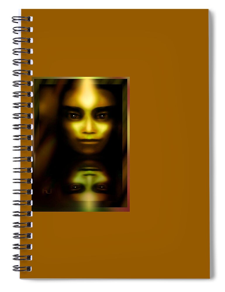 Beauty Spiral Notebook featuring the mixed media Beauty #3 by Hartmut Jager