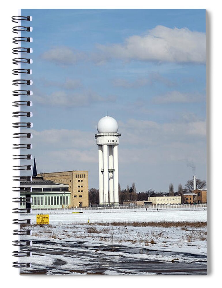 Architecture Spiral Notebook featuring the photograph Berlin, Tempeholf #2 by Eleni Kouri