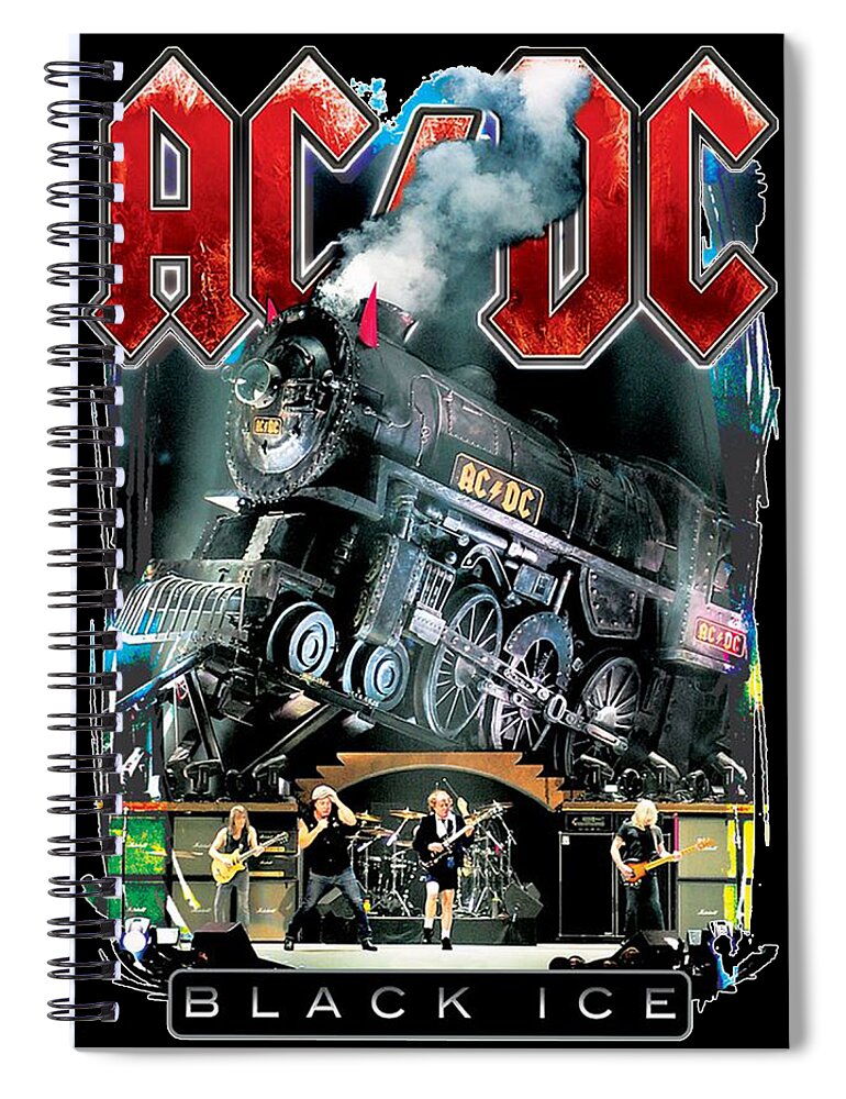 Best Clear Design of AC/DC band logo ACDC nongki #2 Spiral Notebook by John  Cejka - Pixels