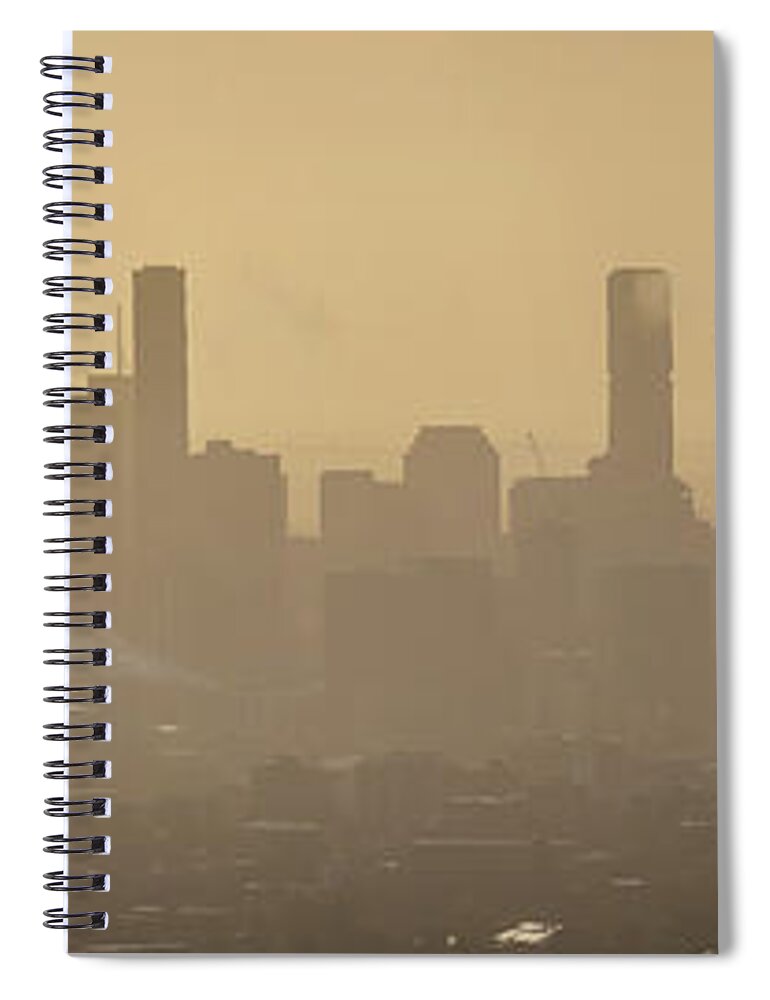 Skyline Spiral Notebook featuring the photograph Brisbane Skyline #2 by Rick Nelson